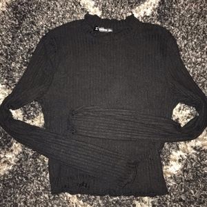 Black Crop Sweater